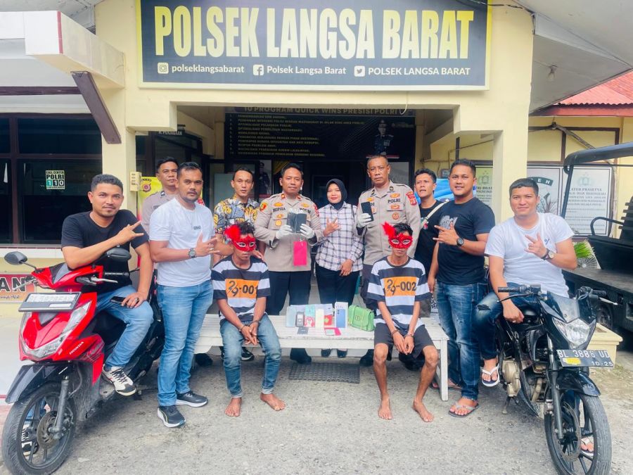 Aksi Jambret Meresahkan Masyarakat Terhenti: Polsek Langsa Barat Tangkap Dua Pelaku di 14 Lokasi