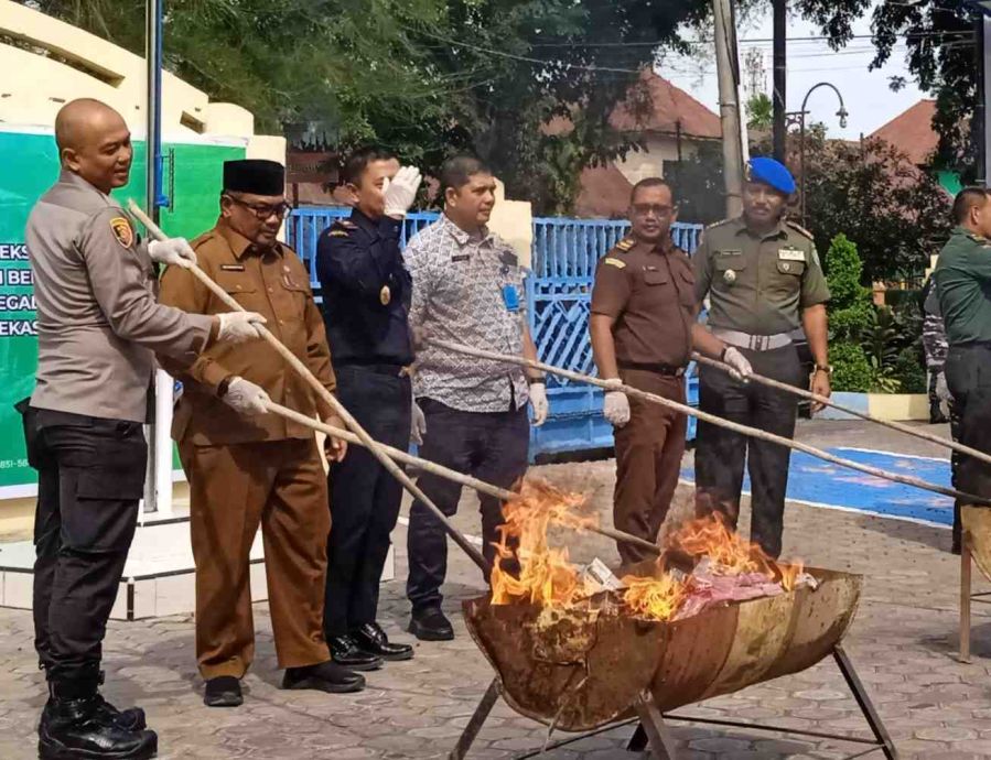 Bea Cukai Langsa Musnahkan Barang llegal Senilai Rp. 439.795.180,00