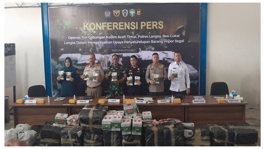 Bersinergi Bea Cukai Langsa, Kodim Aceh Timur, dan Polres Langsa Berhasil Menggagalkan Penyelundupan