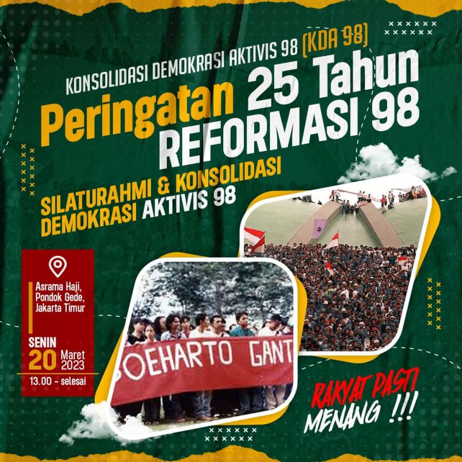 GPMN Harap Konsolidasi Demokrasi Aktivis 98 Lahirkan Pemikiran 'Berlian'
