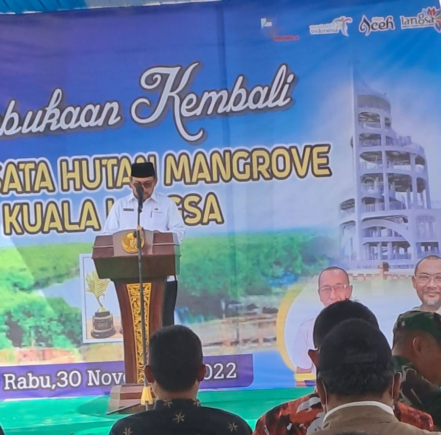 Ir. Said Mahdum Majid Resmikan Pembukaan Kembali Hutan Mangrove Kuala Langsa