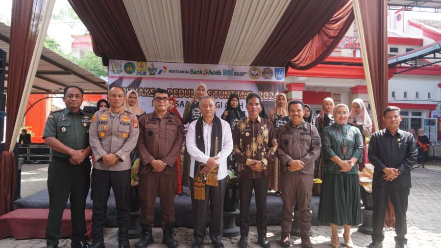 Kajati Aceh Launching Gampong Binaan Adhyaksa Peduli Stunting Tahun 2024 Di Kota Langsa 