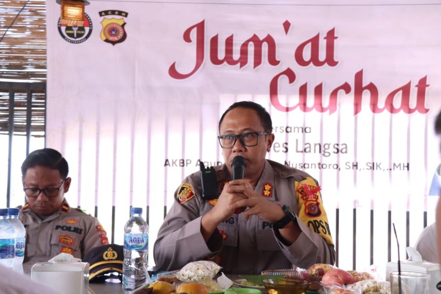 Kapolres Kota Langsa Dengarkan Keluhan Masyarakat dan Pamitan Diprogram Jum'at Curhat