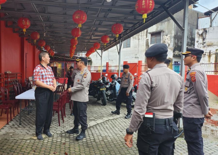 Kapolres Langsa Cek Pengamanan Vihara Langsa