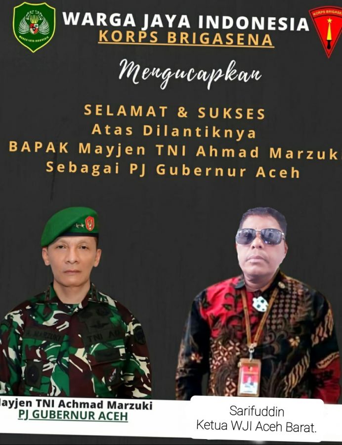 Ketua DPD WJI Aceh Barat Dukung Achmad Marzuki Sebagai Pj Gubenur Aceh 