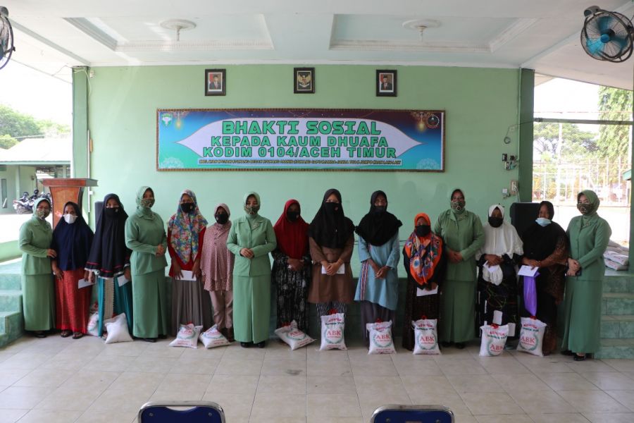 Kodim Aceh Timur Gelar Bakti Sosial Untuk Masyarakat Kurang Mampu