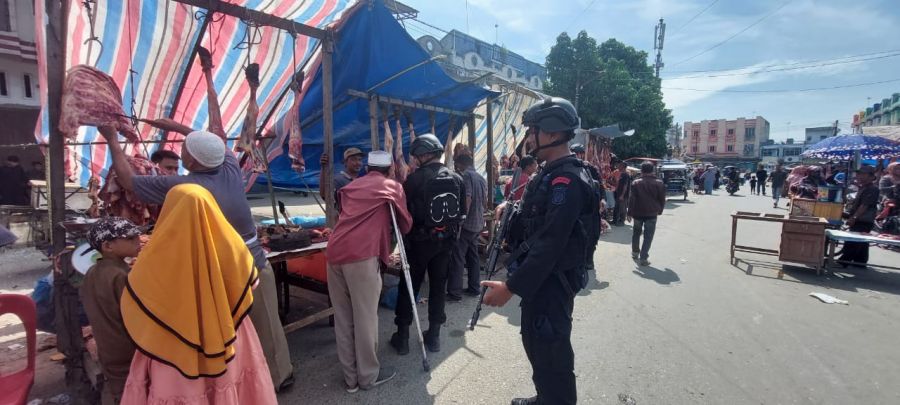 Kompi 2 Batalyon B Pelopor Laksanakan Patroli Harkamtibmas Jelang Bulan Suci Ramadhan 1444 Hijriyah