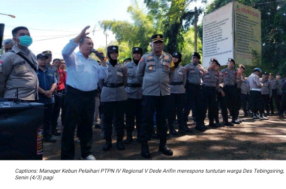 Manajemen PTPN Pelaihari Sambut Demo Warga Tebingsiring