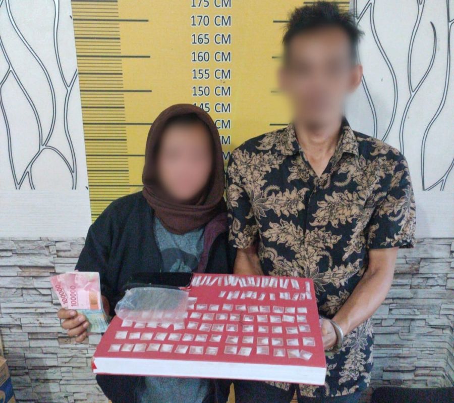 Nekat Menjual Sabu, Sepasang Suami Istri Diamankan Sat Resnarkoba Polres Langsa