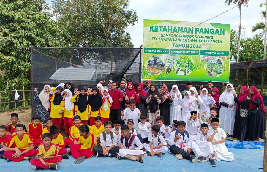 Outdoor Classroom: Murid SDIT Panen Sayur-Mayur Hidroponik di Gampong Pondok Kemuning