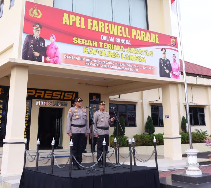 Pelepasan AKBP Agung Kanigoro Nusantoro,SH,SIK,MH dan Penyambutan Kapolres Langsa AKBP Muhammadun,SH