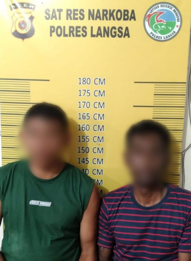 Penyalahgunaan Sabu, 2 Pria Diringkus Sat Resnarkoba Polres Langsa