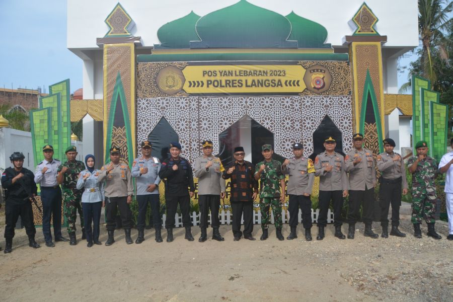 Pj. Walikota Langsa Bersama Unsur Forkompimda Tinjau Posko Pengamanan Mudik dan Perayaan Lebaran