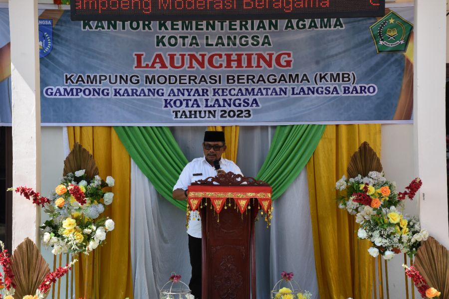 Pj Walikota Langsa Ir Said Mahdum Majid Launching Kampung Moderasi Beragama (KMB) Kota Langsa