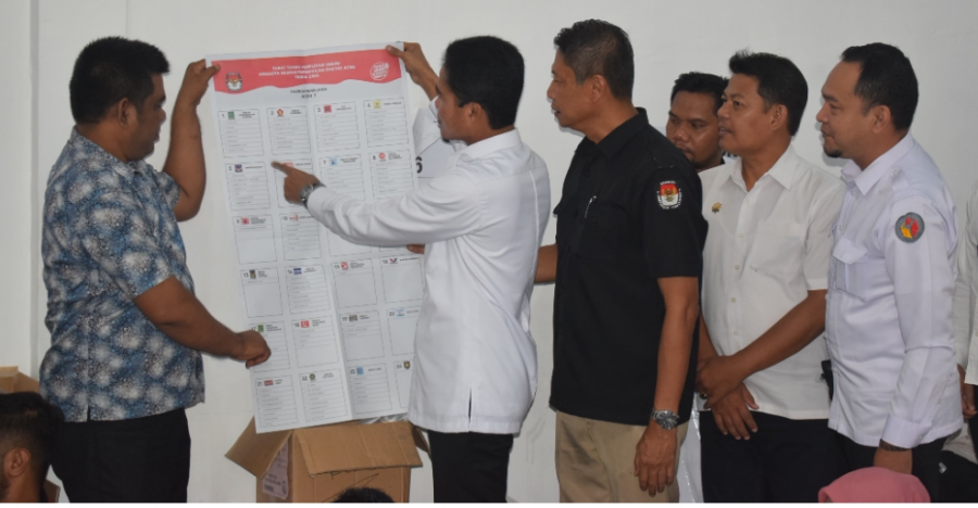 Pj Walikota Langsa Tinjau Proses Pelipatan Surat Suara Pemilu