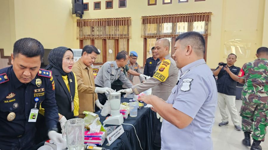 Polres Langsa Musnahkan Barang Bukti Sabu 5.226 Gram