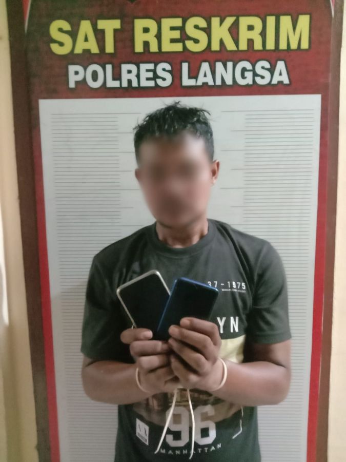Polres Langsa Tangkap Pria Diduga Tindak Pidana Pencurian