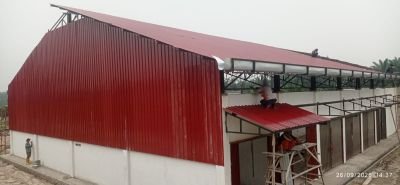 KDKMP Sei Langsat Lanjutkan Pembangunan, Pipa Saluran Air Hujan Dipasang
